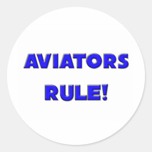 Aviators Rule! Runder Aufkleber