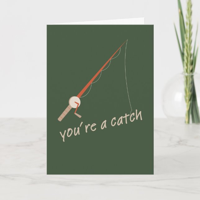Avid Fisherman Father's Day Card Karte (Vorderseite)