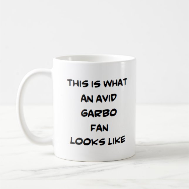 Avid-Garbo-Fan Kaffeetasse (Links)