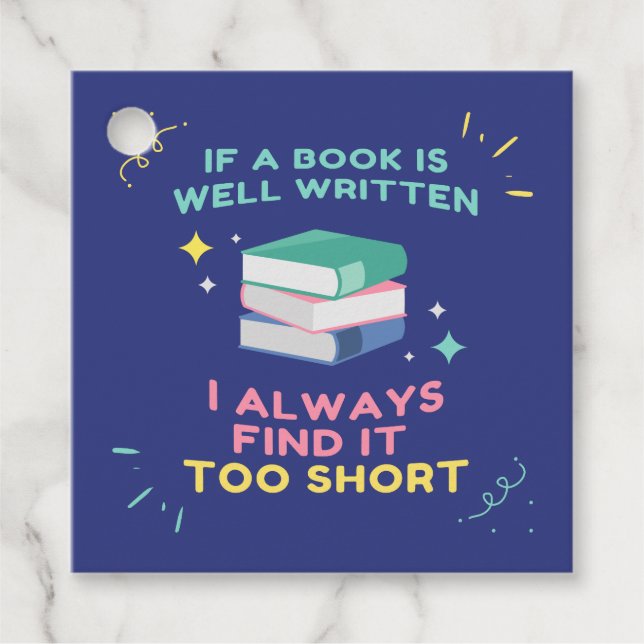 Avid Reader I - Jane Austen Quote Geschenkanhänger (Vorderseite)