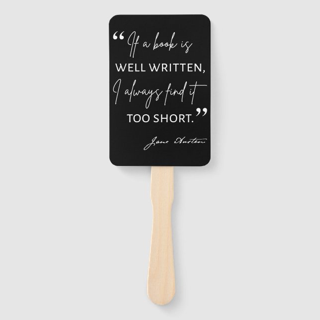 Avid Reader II - Jane Austen Zitat Fächer (Vorderseite)