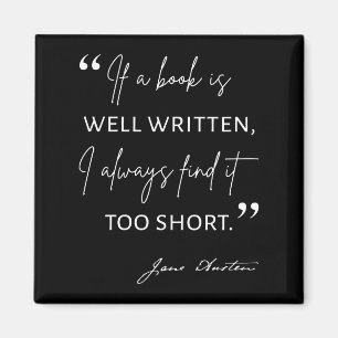 Avid Reader II - Jane Austen Zitat Magnet