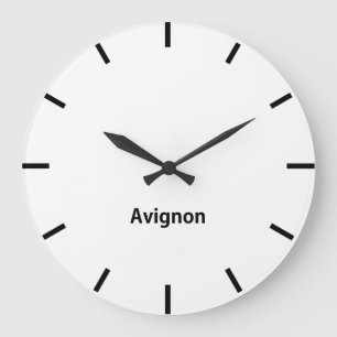 Avignon City Time Zone Newsroom Wall Große Wanduhr