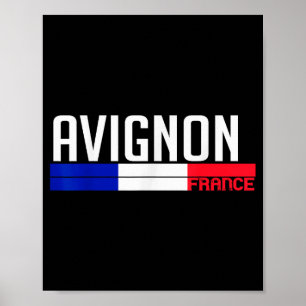 Avignon Frankreich Flagge Reise Souvenir Für Einhe Poster