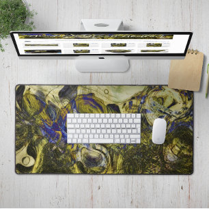 Avignon Olive Green Abstrakt Schreibtischunterlage