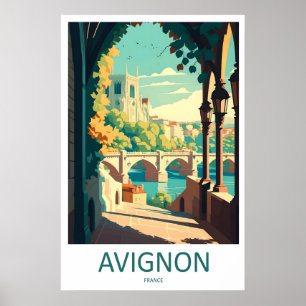Avignon Vintage Reiseposter Ski Nationalpark Poster