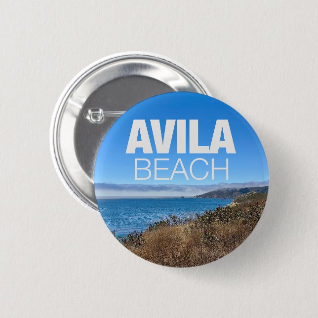 Avila Beach California Overlook Photography Button (Vorne & Hinten)