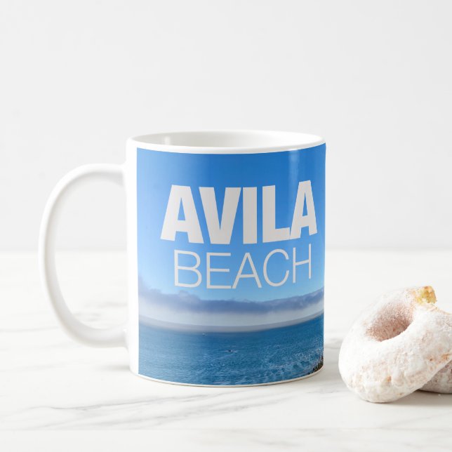 Avila Beach California Overlook Photography Kaffeetasse (Mit Donut)
