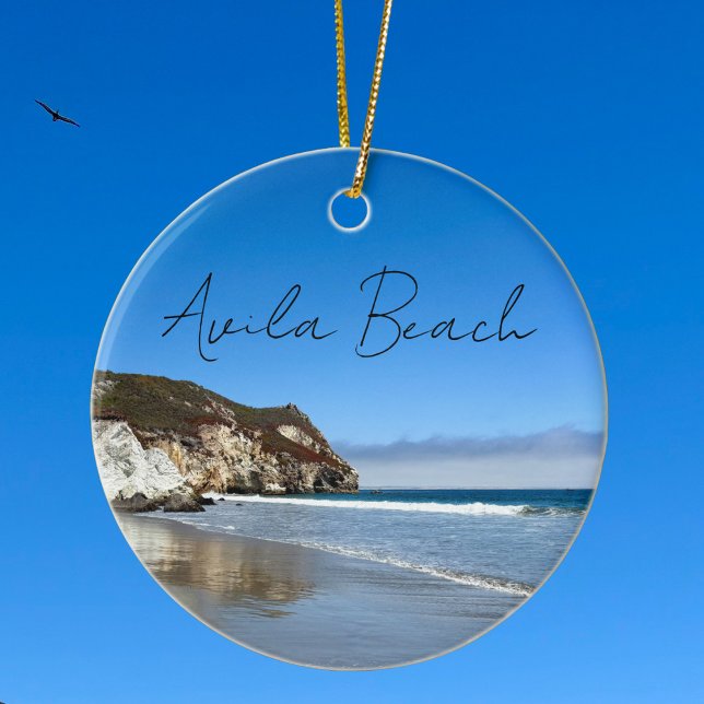 Avila Beach California Ozeanfotografie Weihnachten Keramik Ornament (Von Creator hochgeladen)