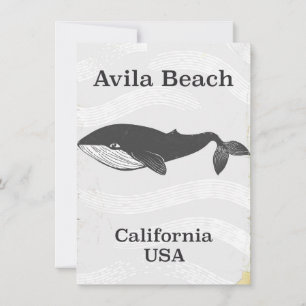 Avila Beach California Reiseposter Einladung