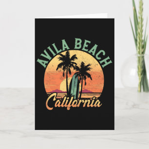 Avila Beach Kalifornien Retro Surfer Vintage Stran Karte