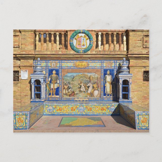 Avila, Plaza de Espana, Sevilla Postcard Postkarte (Vorderseite)