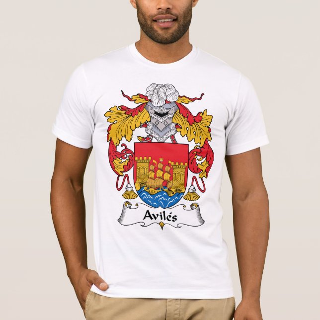 Aviles-Familienwappen T-Shirt (Vorderseite)