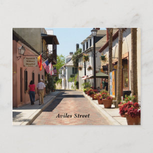 Aviles Street St. Augustine, Florida Postkarte