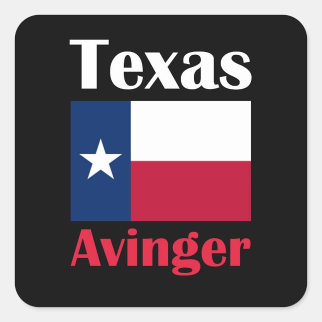 Avinger TX Quadratischer Aufkleber (Vorderseite)
