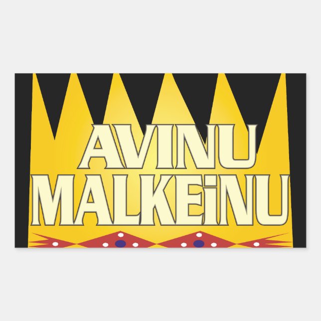 Avinu Malkeinu Rechteckiger Aufkleber (Vorderseite)