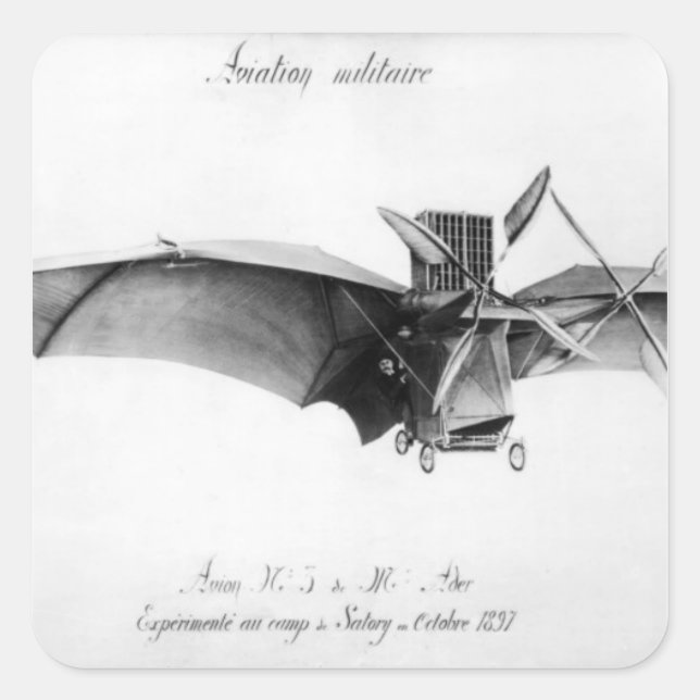 Avion III, "The Bat" Quadratischer Aufkleber (Vorderseite)