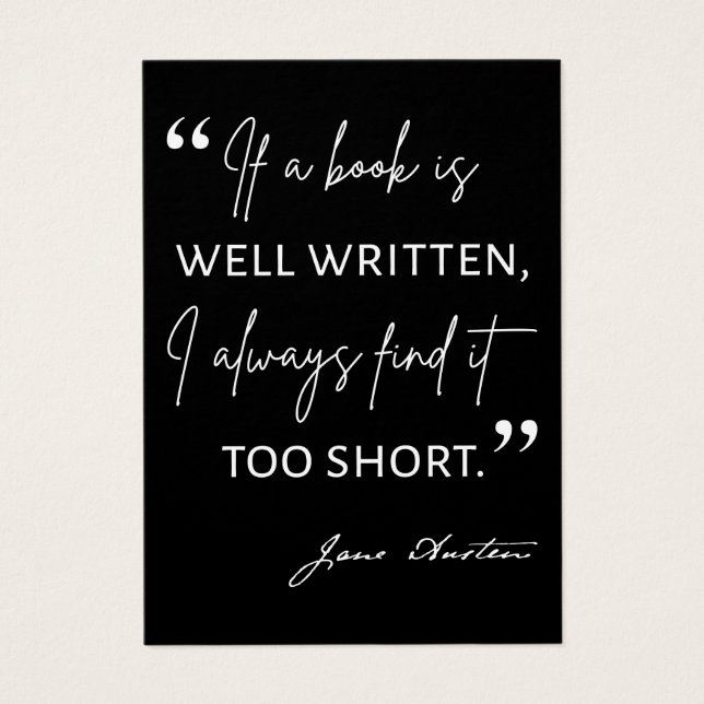 Avior Reader II - Jane Austen Zitat (Vorderseite)