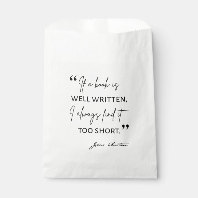 Avior Reader II - Jane Austen Zitat Geschenktütchen (Vorderseite)