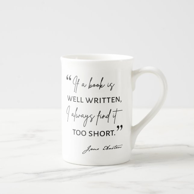 Avior Reader II - Jane Austen Zitat Prozellantasse (Rechts)