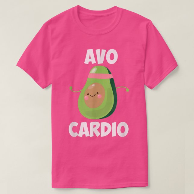 Avo Cardio Funny Avocado Workout T-Shirt (Design vorne)
