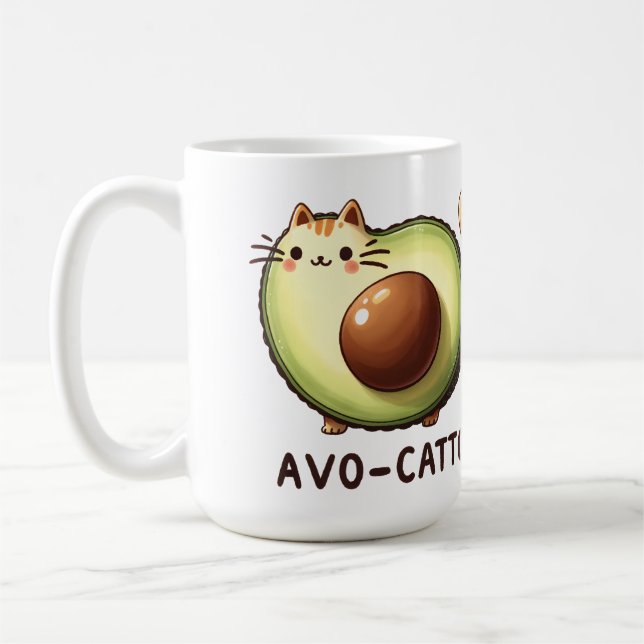 Avo-Catto - Punny Cat Avocado Tasse (Links)