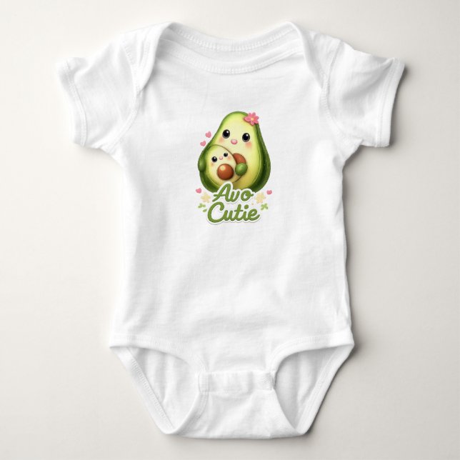 Avo Cutie Avocado Baby Bodysuit Strampler (Vorderseite)