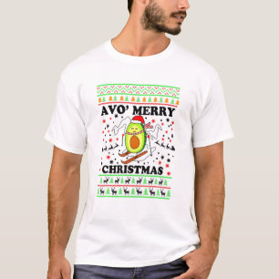 Avo Frohe Weihnachten Funny Ugly Sweater Avocado S T-Shirt