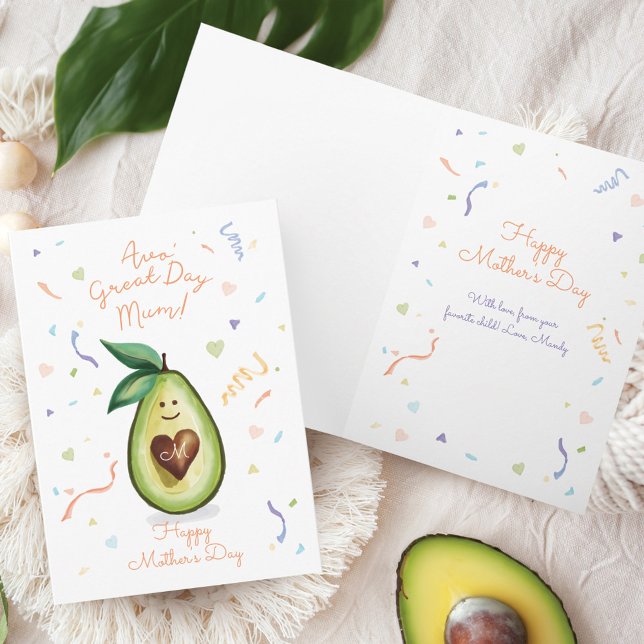 Avo Great Day Mama! Avocado Happy Mother Day Karte (Avo Great Day Mum! Avocado Happy Mother's Day Card)