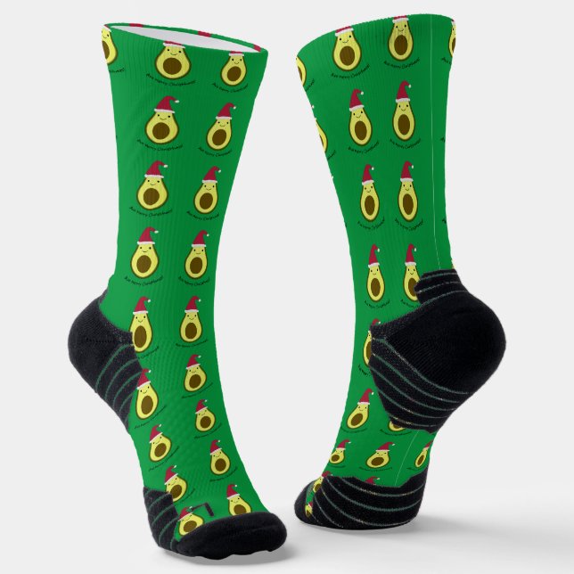 Avo Merry Christhass Kawaii Avocado Socken (Gewinkelt)