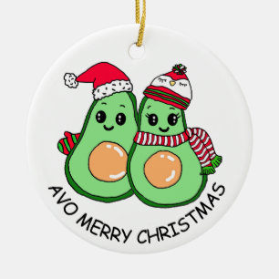 Avo Merry Christmas Avocado Spaß Holiday Keramik Ornament