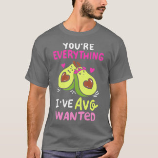 Avo Wollte Vegan Avocado Valentinex27s Hearts Day T-Shirt