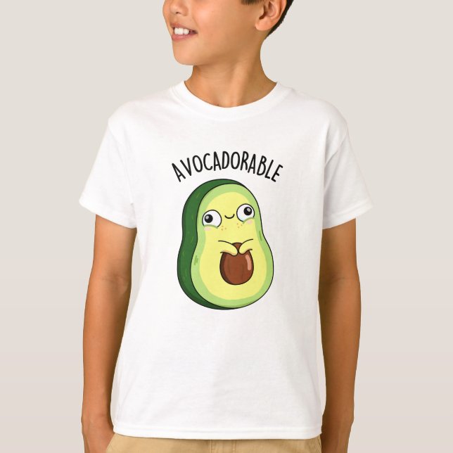 Avoc-adorable Funny Avocado Pun T-Shirt (Vorderseite)