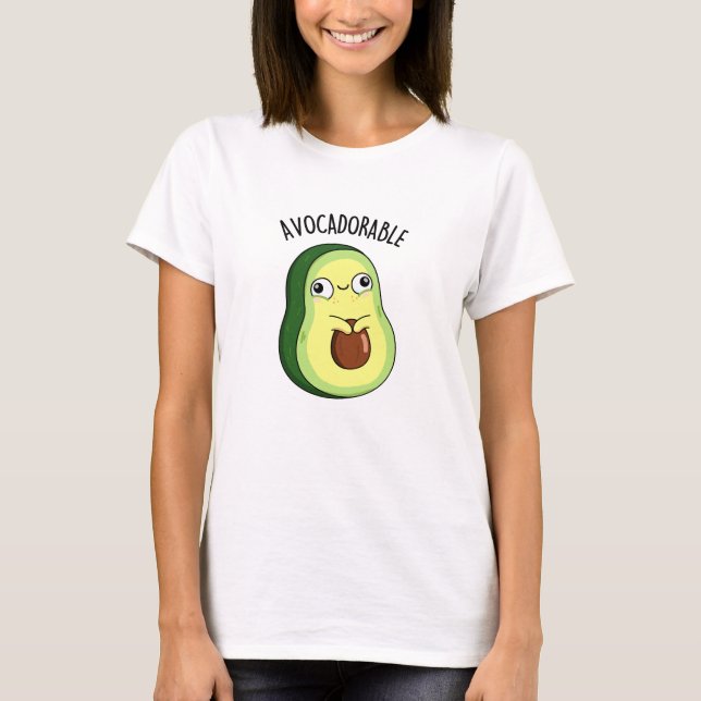 Avoc-adorable Funny Avocado Pun T-Shirt (Vorderseite)