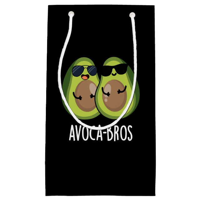 Avoca-bros Funny Avocado Pun Dark BG Kleine Geschenktüte (Vorderseite)
