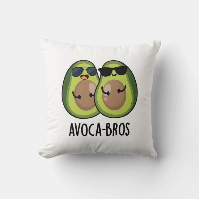 Avoca-bros Funny Avocado Pun Kissen (Vorderseite)