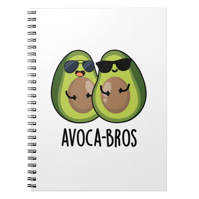 Avoca-bros Funny Avocado Pun Notizblock (Vorderseite)