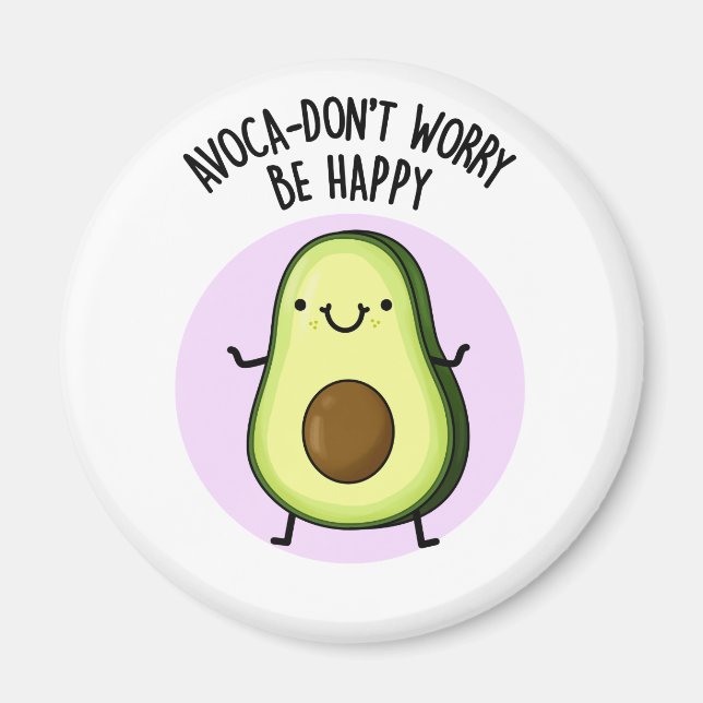 Avoca-don-not hope funny Avocado Pun Magnet (Vorne)