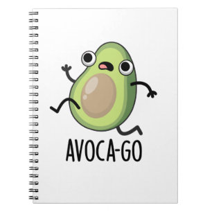 Avoca-go Funny Avocado Pun Notizblock
