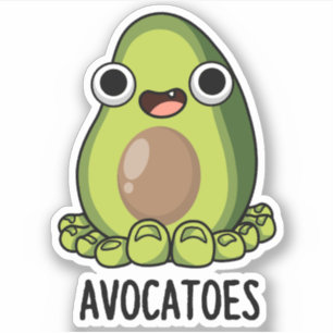 Avoca-toes Funny Avocado Puns Aufkleber