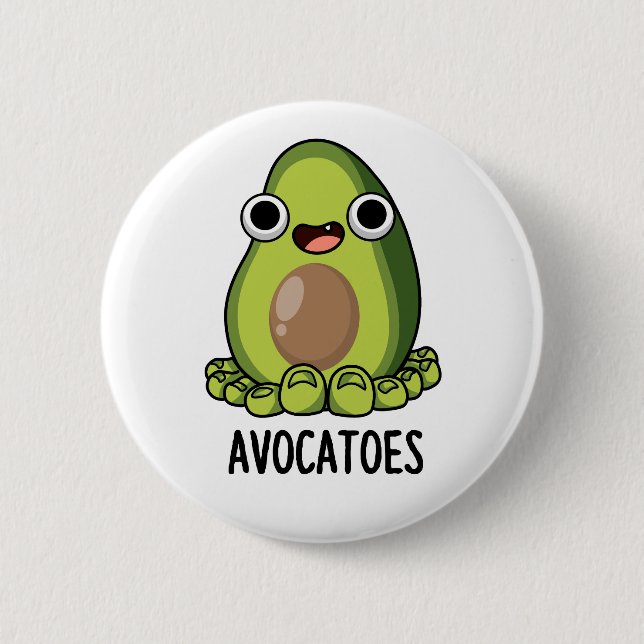 Avoca-toes Funny Avocado Puns Button (Vorderseite)