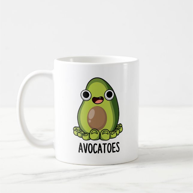 Avoca-toes Funny Avocado Puns Kaffeetasse (Links)