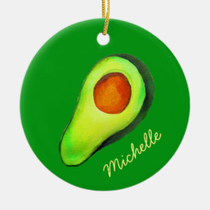 Avocado-Abhängig niedlicher Ava-Grün Keramik Ornament
