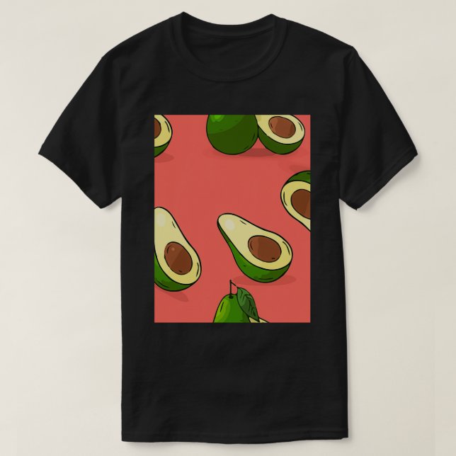 Avocado Abstrakt Frucht T-Shirt (Design vorne)