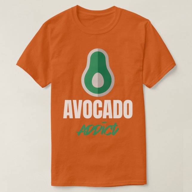 Avocado Addict Shirt Guacamole Vegan Vegetarian Gu (Design vorne)