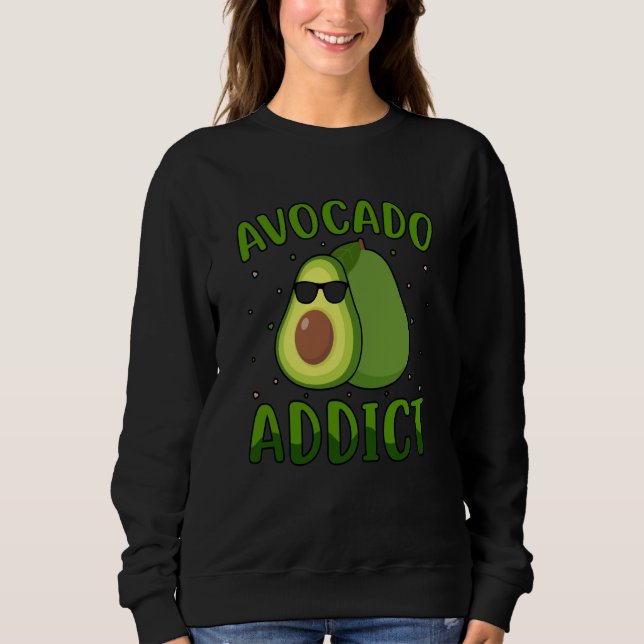 Avocado Addict Vegan Vegan Saying Sweatshirt (Vorderseite)