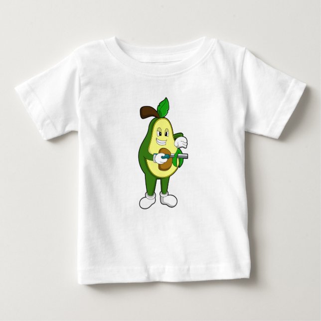 Avocado als Friseur mit Razor Baby T-shirt (Vorderseite)