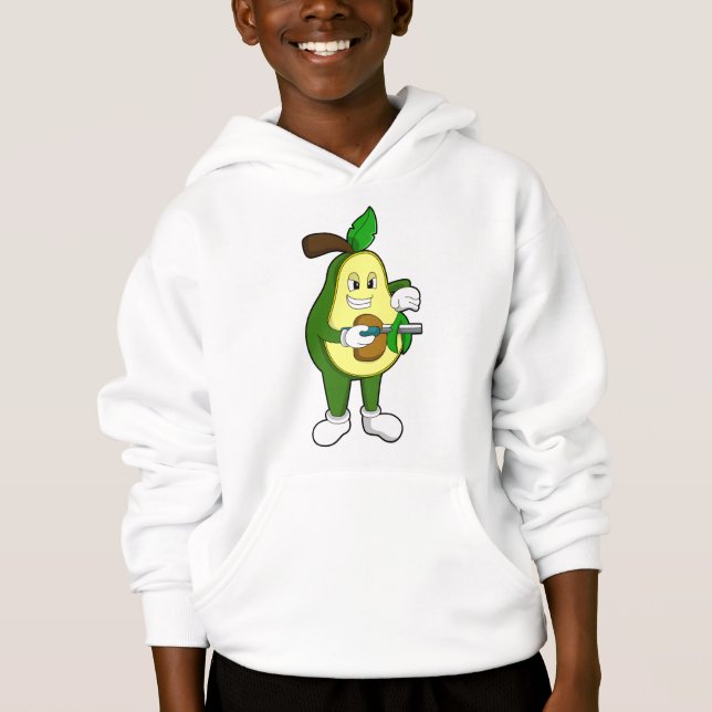 Avocado als Friseur mit Razor Hoodie (Vorderseite)