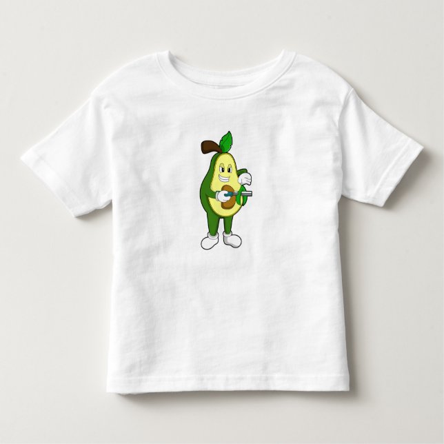 Avocado als Friseur mit Razor Kleinkind T-shirt (Vorderseite)