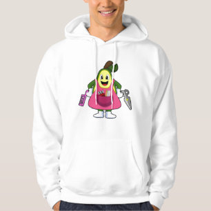 Avocado als Friseur mit Schere & Kamin Hoodie